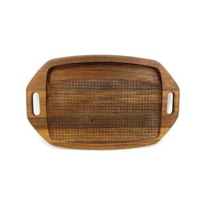 Mid Century illums bolighus Denmark Teak Serving Carving Charcuterie Board Vtg